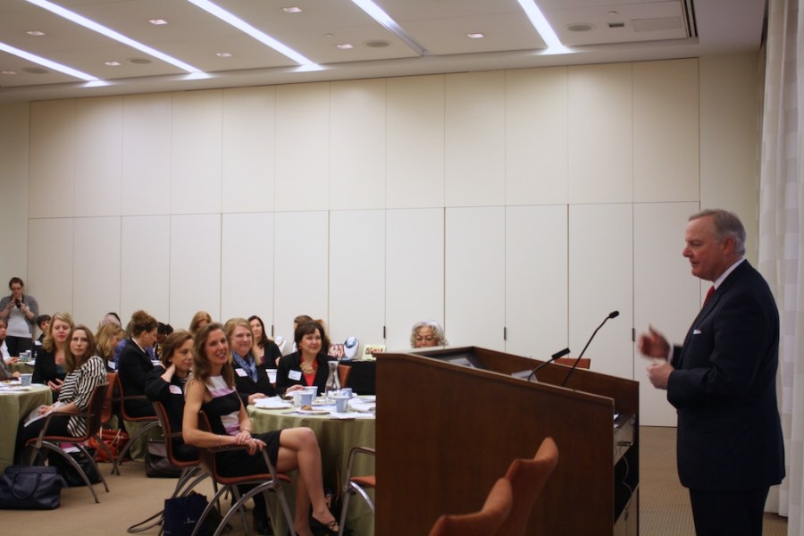 Judge Sven Erik Holmes welcomes WNSF Summit participants to KPMG