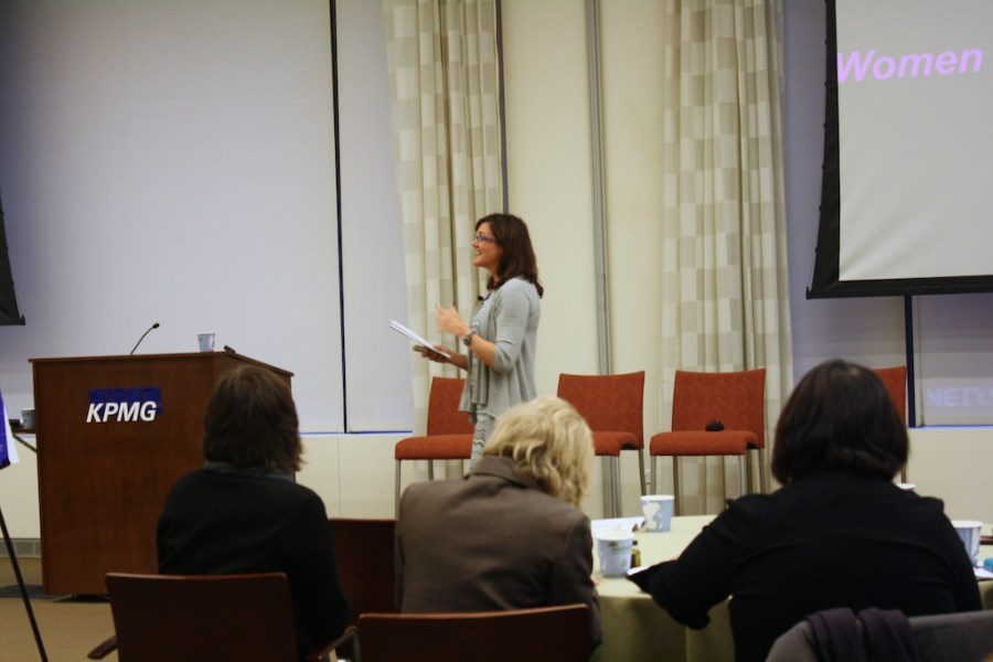 Dr. Kellie McElhaney presents survey on impact of women in business