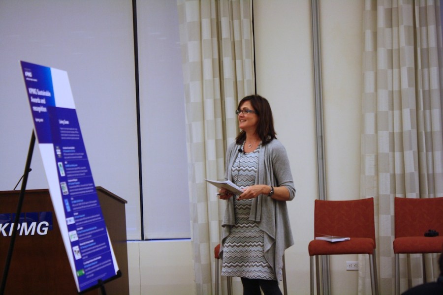 Dr. Kellie McElhaney presents survey on impact of women in business